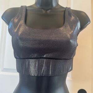Shimmering Black Sports Bra